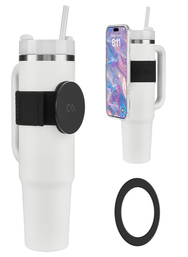Case-Mate Magnetic Phone Holder Strap for Water Bottles & Tumblers - Black - Image 1