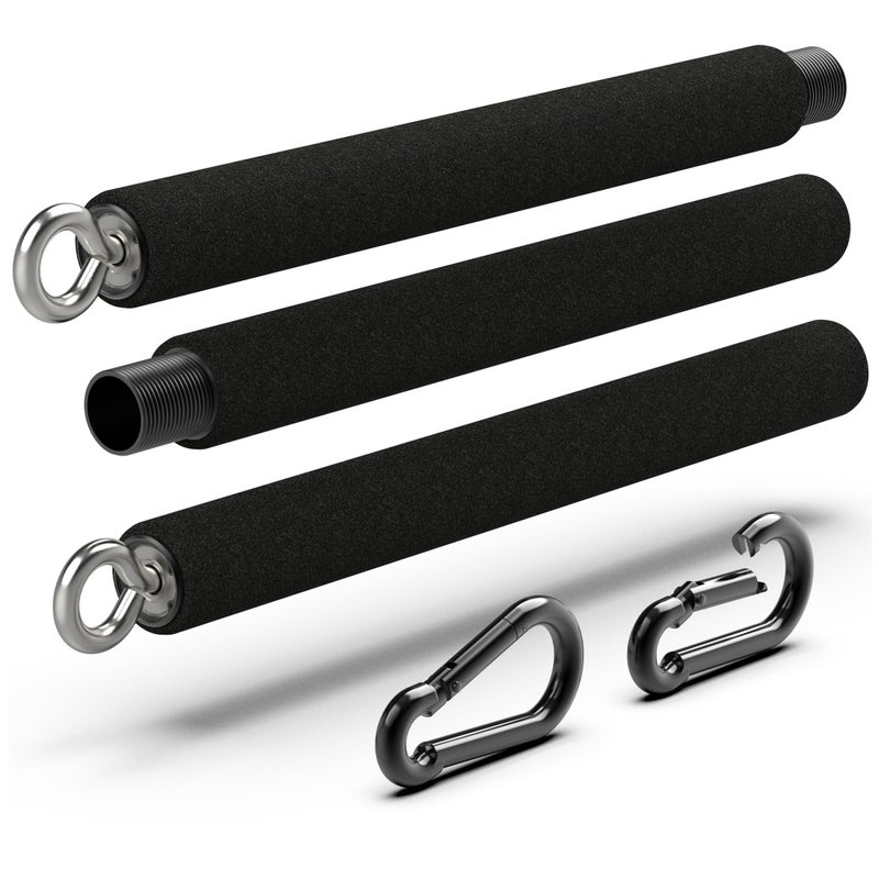 Tribe Lifting Resistance Band Bar - Portable Steel Workout Bar for Resistance Bands - Adjustable 38 to 26 Inch - Straight Bar Attachment for Cable Machine and Home Gym Exercises - Image 1