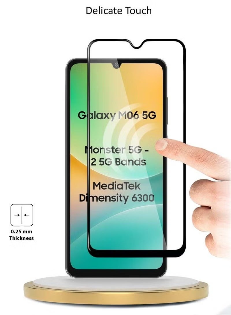 ELTRAZONE Samsung Galaxy M06 5G 2025 / F06 5G 2025 Premium E2E Tempered Glass Screen Protector – Full Glue Full Cover with Edge-to-Edge Protection, 9H Hardness, Ultra-Clear Display, Anti-Scratch, Bubble-Free Installation – Clear/Black - Image 3