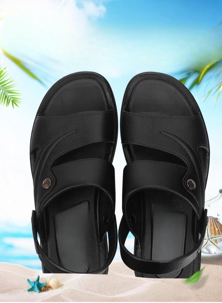 Warrior New Fashionable Leather Men's Business Slippers - Image 2