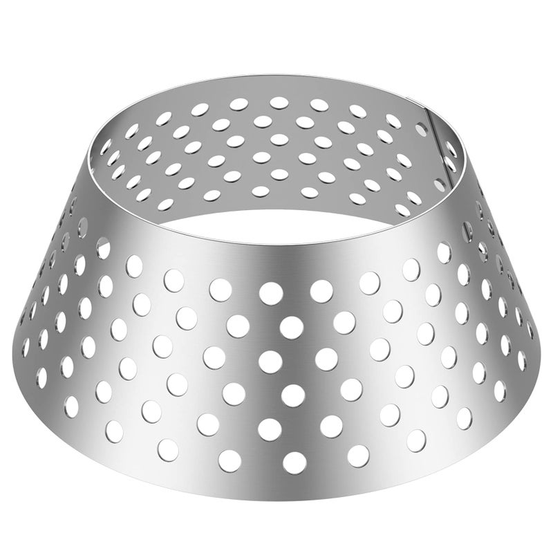 Skyflame BBQ Stainless Steel Charcoal Basket, Briquet Holder Kettle Grill Accessories Compatible with Weber Kettle 22 26.75 WSM Smokey Mountain XL Big Green Egg/Kamado - Updated Hollow Holes Design - Image 1
