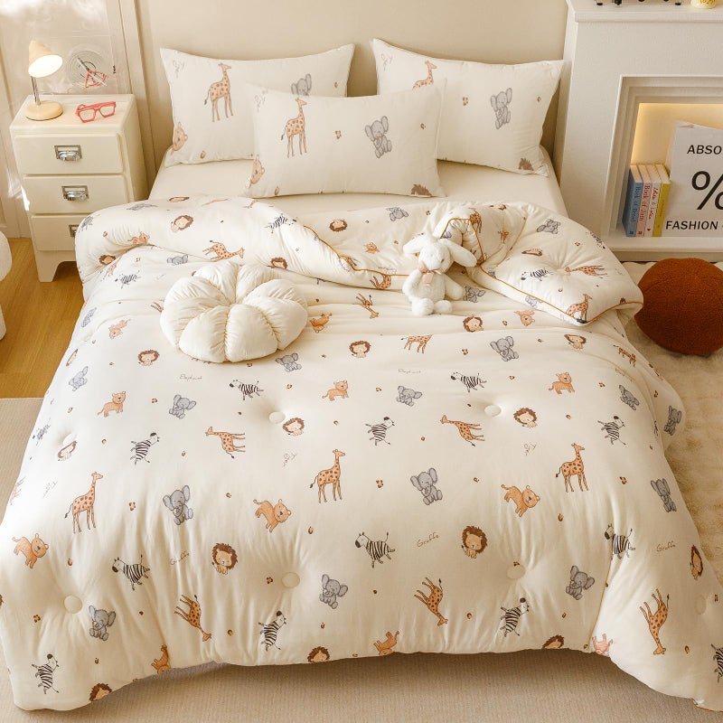 MorroMorn Super Soft Comforters Queen Size Bed Set, 3 PCS Bedding Sets - Thick Fluffy Comforter with 2 Pillowcases for Girls Boys Kids, Lightweight Blanket Warm Cozy for Fall Winter (Whale Dream) - Image 1