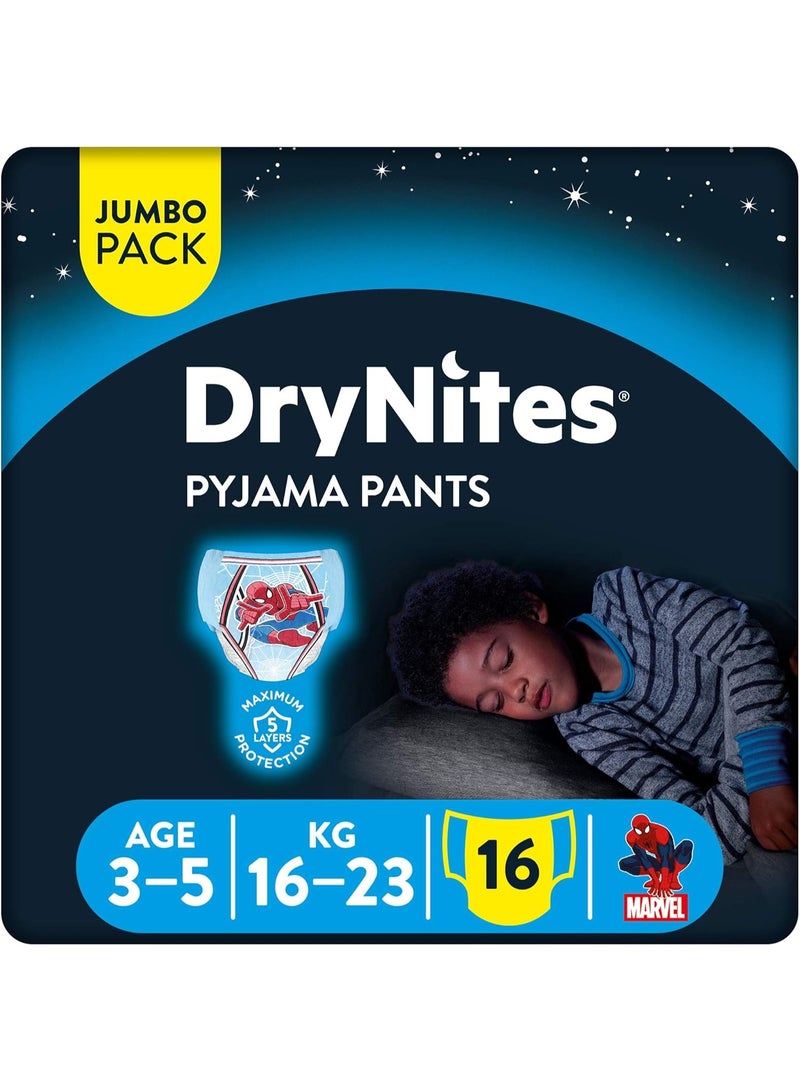 HUGGIES Drynites Pyjama Pants Bed Wetting Diaper Boys 3 5 Years 16 23 Kg 16 Pants - Image 2
