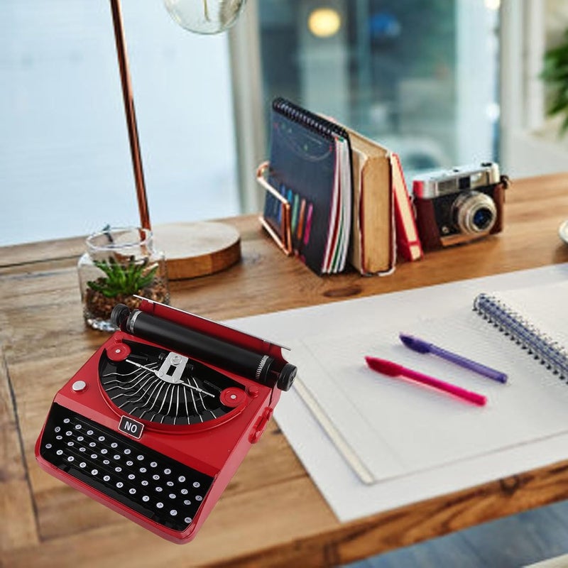 Fydun Vintage Typewriter Model, Retro Iron Antique Other Office Equipment Building Table Decor Display Ornament Statue Set Home Deco Ion Ornaments Handcrafted for Studios and Cafes - Image 4