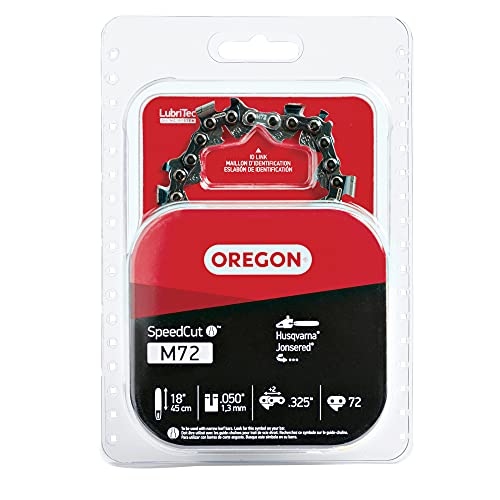 Oregon M72 SpeedCut Chainsaw Chain for 18-Inch Bar - .325-Inch Pitch, .050-Inch Gauge, 72 Drive Links, Replacement Low-Kickback Chainsaw Blade, fits Husqvarna Models and more (95TXL072G),Gray - Image 5