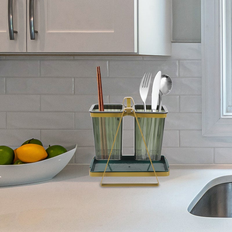 Kitchen Tool Organizer, Countertop Utensil Holder with Removable Tray, Space-saving Design - Image 4