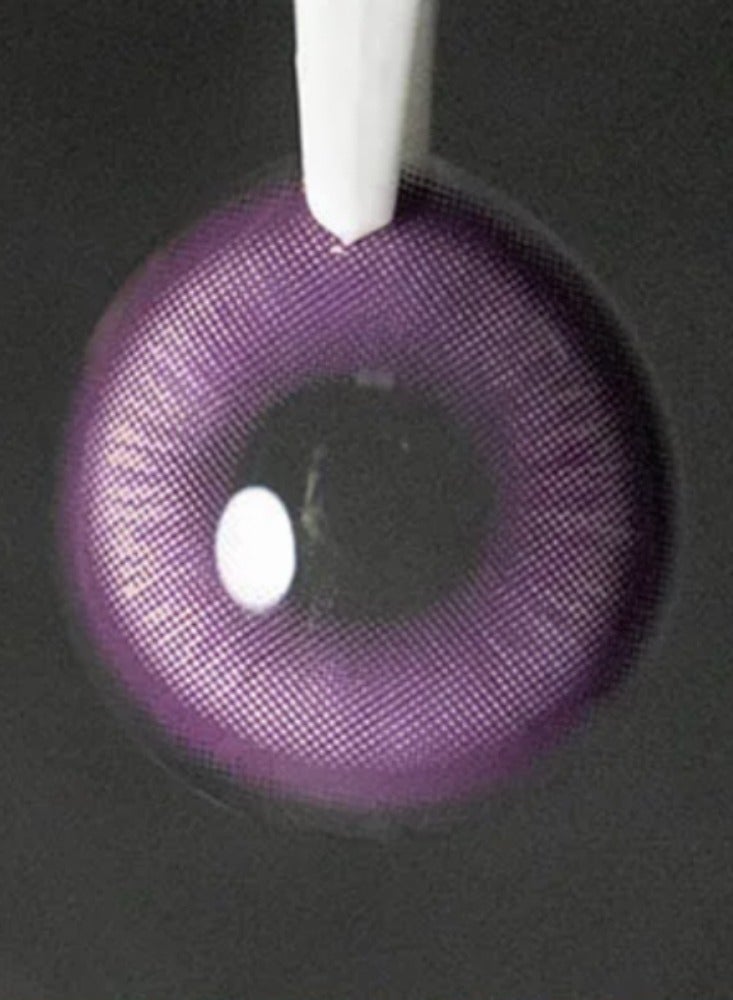 Magic Pop Purple Demon Slayer Ghostblade Butler Yearly Colored Contact Lenses, Unisex Cosmetic Cosplay Contact Lenses, Enlargement Collection, Light Purple, With Case