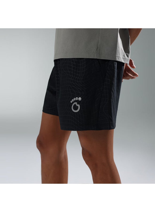Macondo Men's Sports Shorts Moisture-wicking Quick-dry Breathable Marathon Running Woven Five-point Shorts Classic Navy Blue L - Image 3