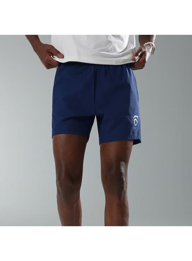 Macondo Men's Sports Shorts Moisture-wicking Quick-dry Breathable Marathon Running Woven Five-point Shorts Classic Navy Blue L - Image 1