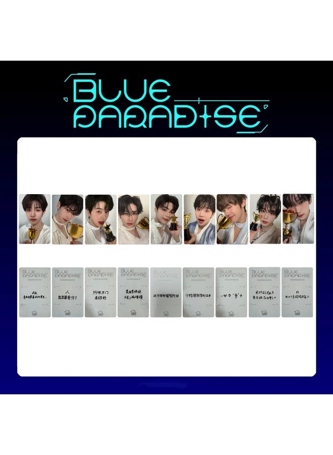 NIBEMINENT 9 قطع بطاقات لومي زب 1 بلو باراديس لمحبي كيبوب هدايا مجموعة المعجبين - Image 1