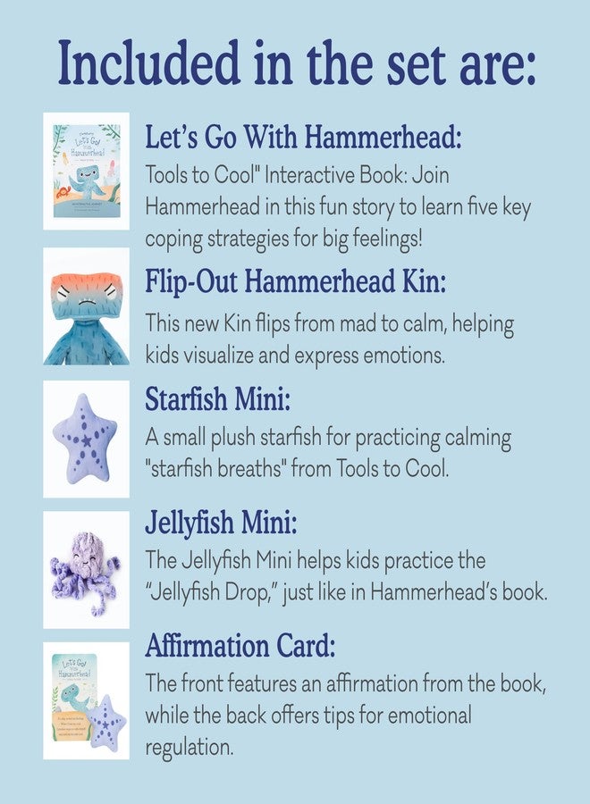 Slumberkins Flip Out Hammerhead: Emotional Regulation Set - Image 3