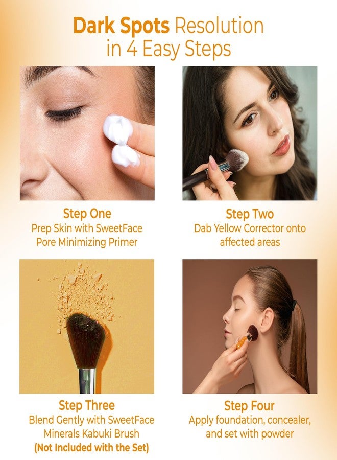 Sweet Face Minerals YELLOW CORRECTOR BULK POWDER (1oz Refill Pouch) Mineral Makeup Matte Banana Corrective High Definition Pro Setting Brightening Concealer Under Eyes Dark Circles Rosacea Age Spots Vegan SPF 20 - Image 5
