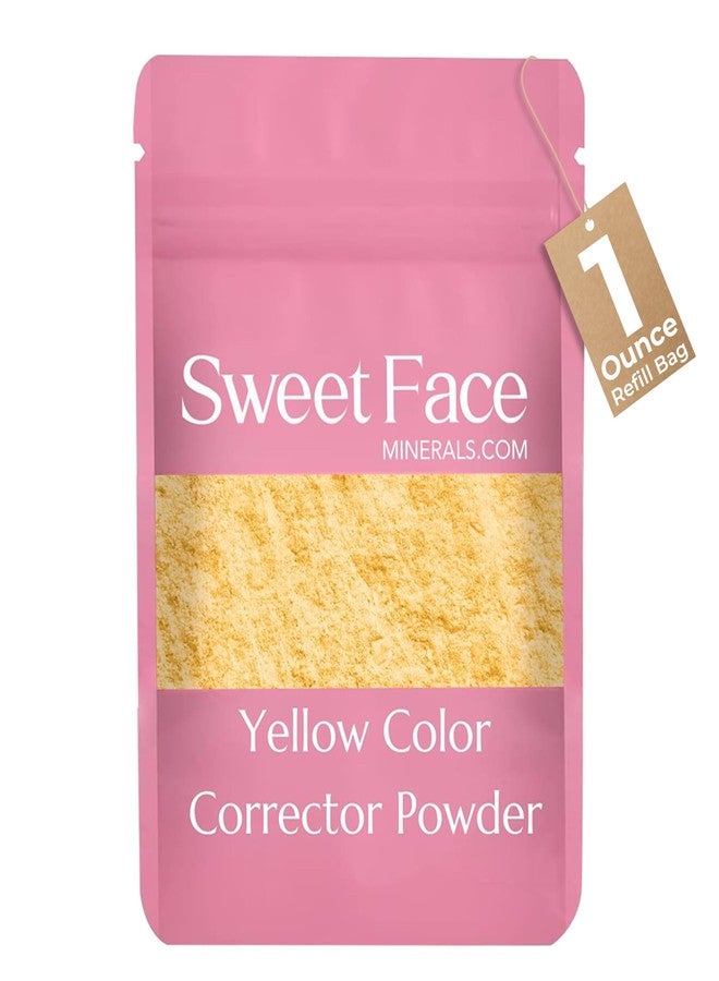 Sweet Face Minerals YELLOW CORRECTOR BULK POWDER (1oz Refill Pouch) Mineral Makeup Matte Banana Corrective High Definition Pro Setting Brightening Concealer Under Eyes Dark Circles Rosacea Age Spots Vegan SPF 20 - Image 1