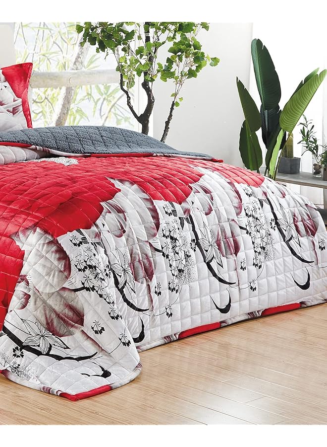 إيروريكس طقم لحاف شتوي قابل للعكس من صوف الشيربا الناعم المريح مقاس مفرد 160 - Image 3