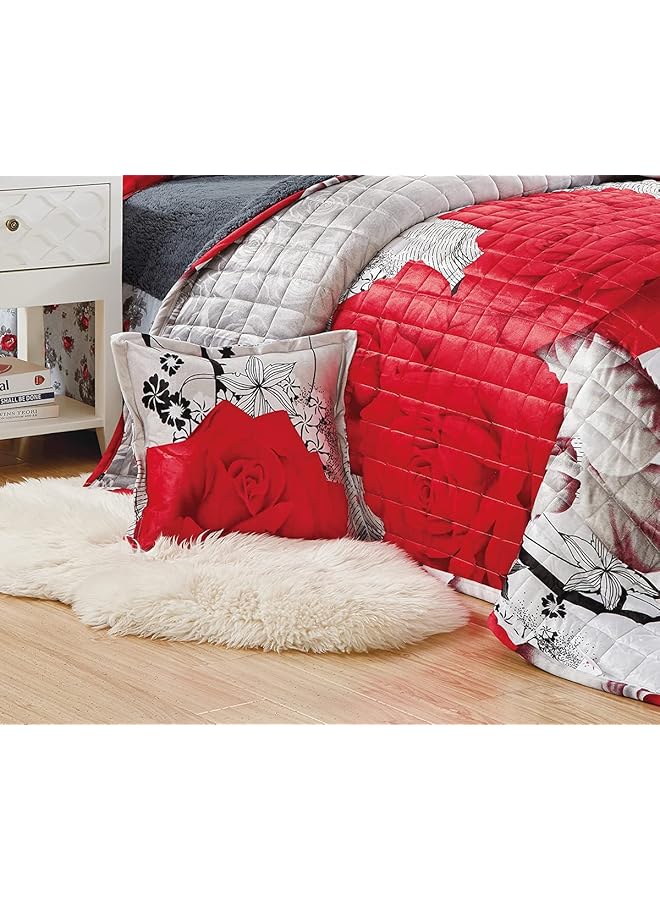 إيروريكس طقم لحاف شتوي قابل للعكس من صوف الشيربا الناعم المريح مقاس مفرد 160 - Image 4