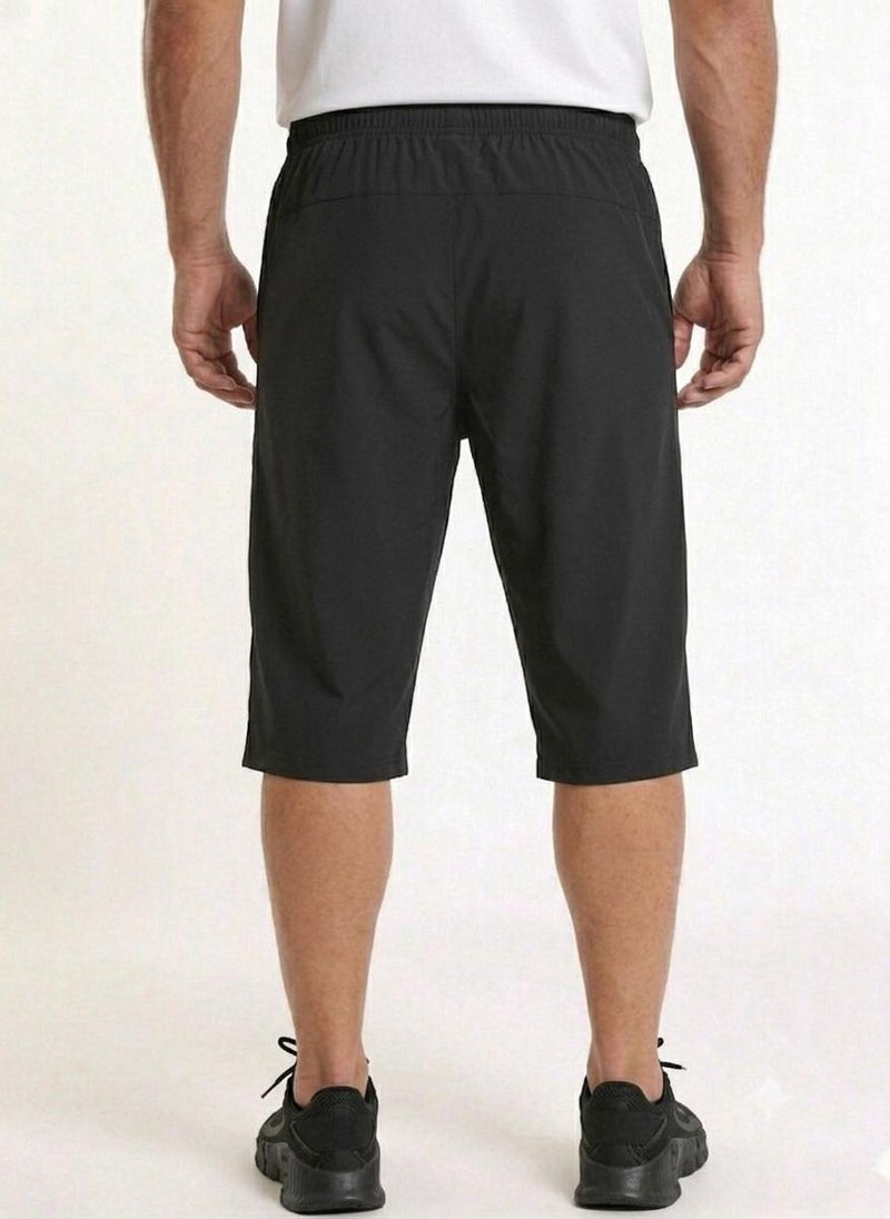 بريما إيس رجالي 3/4 Pants عشاق الجيم بريميوم Black - Image 2