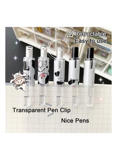 Y&D Cute Pens Kawaii 0.5mm Black Ink Gel Fine Point Smooth Writing Ballpoint for Office School Supplies Nice Fun Gifts Kids Girls Women Journaling, Pack of 6pcs (Little Milky Cow)  - Image 3