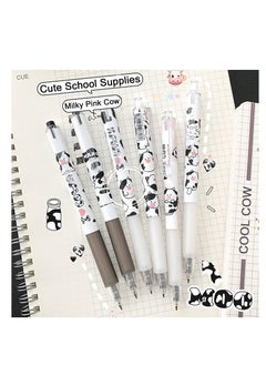 Y&D Cute Pens Kawaii 0.5mm Black Ink Gel Fine Point Smooth Writing Ballpoint for Office School Supplies Nice Fun Gifts Kids Girls Women Journaling, Pack of 6pcs (Little Milky Cow)  - Image 5