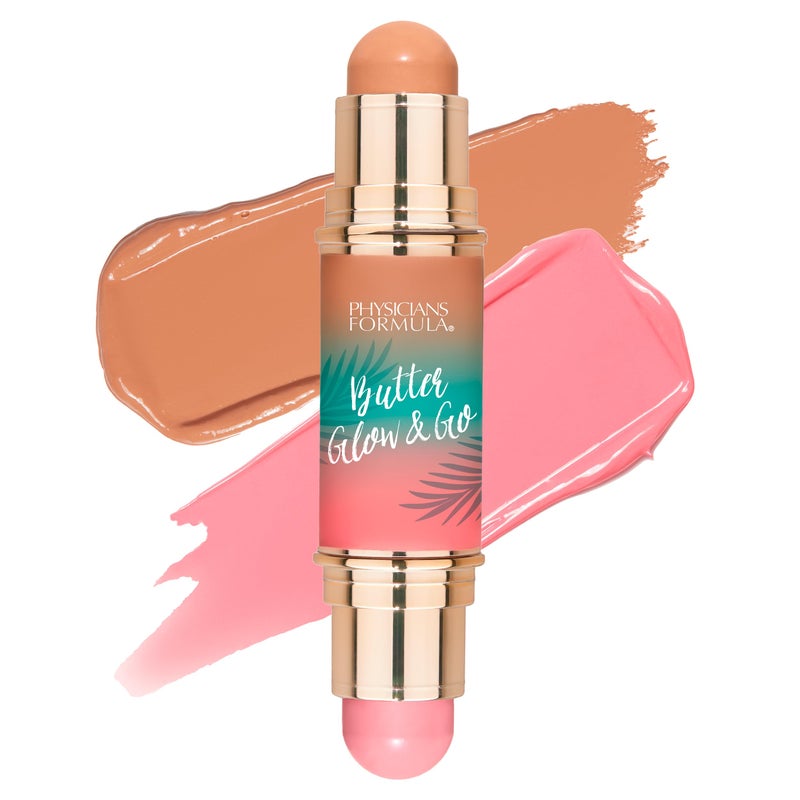 Physicians Formula Butter Glow & Go Multiuse Stick, Ultra-Creamy Radiant Finish Formula with Murumuru Butter, Vegan & Cruelty-Free- Beachy Pink - Image 1