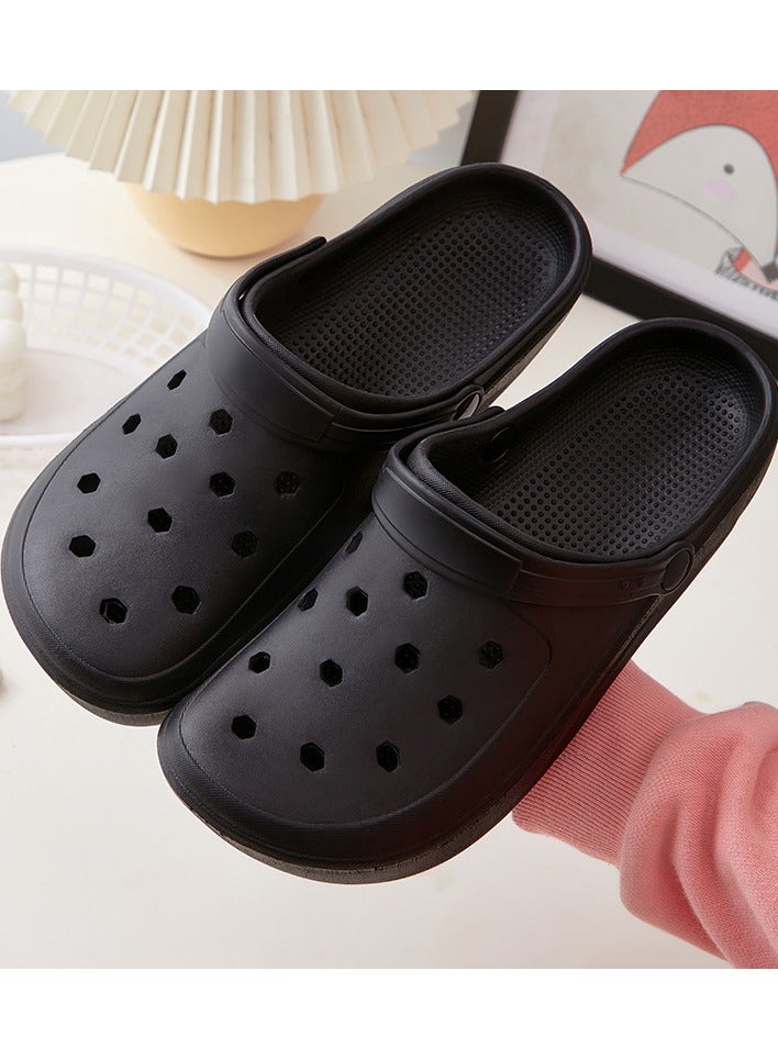 VUCATIN Unisex-Adult Garden Shoes Clogs Slip on Children Sandals Water Shoes for Indoor Outdoor Slippers  (Black) - Image 1