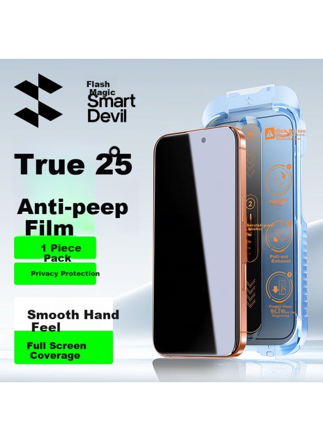 Smartdevil Privacy Screen Protector For Apple Iphone 17 Pro Max, Anti-peeping Tempered Glass Film, Anti-spy Dust-proof Shockproof Anti-fingerprint Full Coverage Dust-free Installation Protective Film