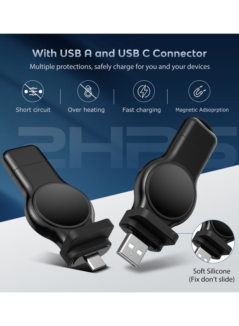 شاحن محمول ووتش أبل ، ومناسبة لسلسلة ووتش أبل 7 6 5 4 3 2 ، أسود - Image 5