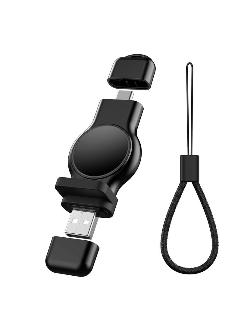 شاحن محمول ووتش أبل ، ومناسبة لسلسلة ووتش أبل 7 6 5 4 3 2 ، أسود - Image 1