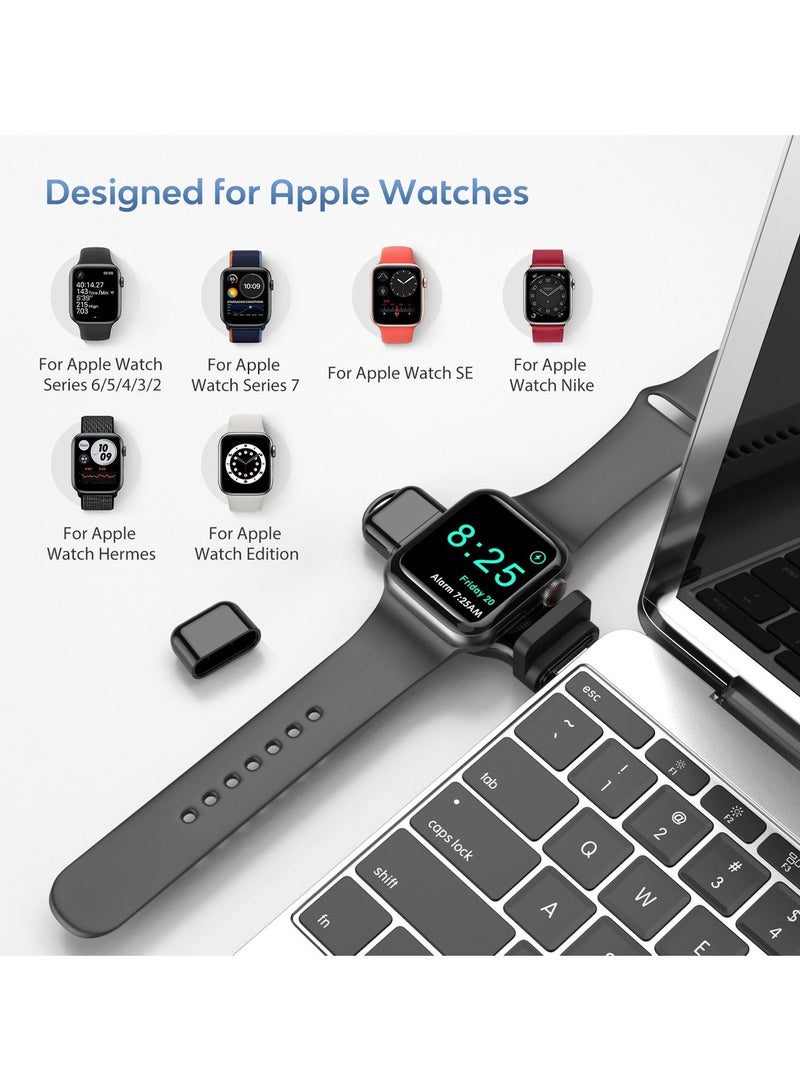 شاحن محمول ووتش أبل ، ومناسبة لسلسلة ووتش أبل 7 6 5 4 3 2 ، أسود - Image 2