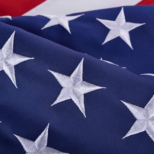 OLYNIK American Flags for Outside 3x5, HeavyDuty American Flag for High Wind Outdoor, UV Protected/Sewn Stripes/Embroidered Stars/Brass Grommets, US Flag Built for The Toughest Conditions - Image 1