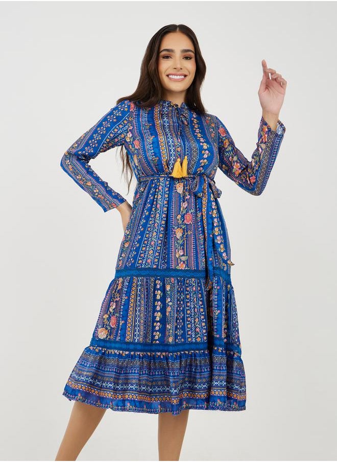Styli Floral Print Midi Dress  - Image 2