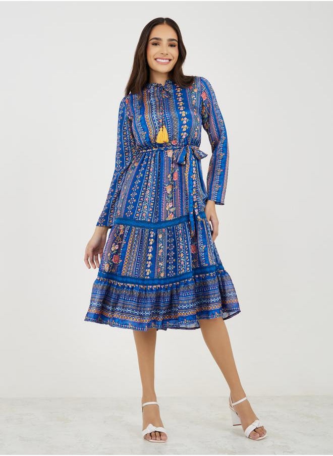 Styli Floral Print Midi Dress  - Image 1