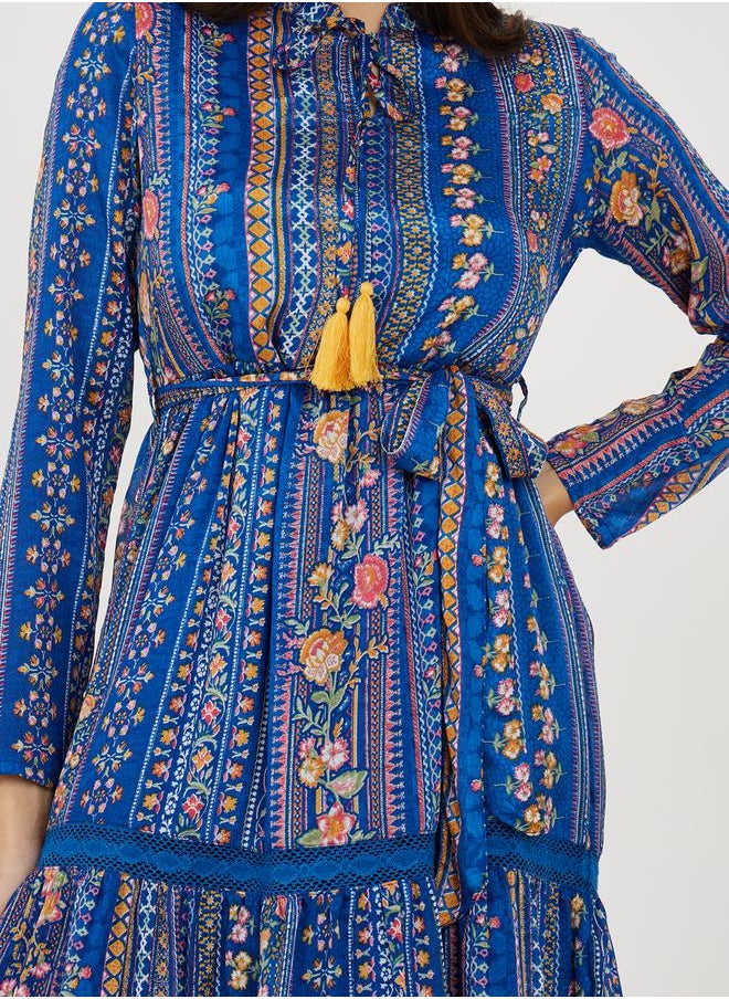 Styli Floral Print Midi Dress  - Image 3