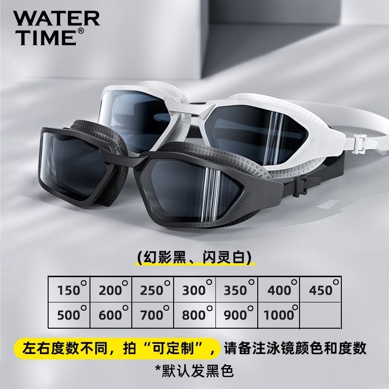 WaterTime Racing Swim Goggles with Anti-Fog, Waterproof Design for Men and Women - Includes Swimming Cap - Image 1