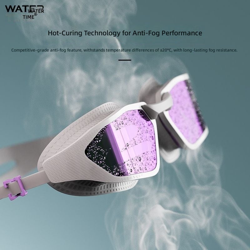 WaterTime Racing Swim Goggles with Anti-Fog, Waterproof Design for Men and Women - Includes Swimming Cap - Image 4