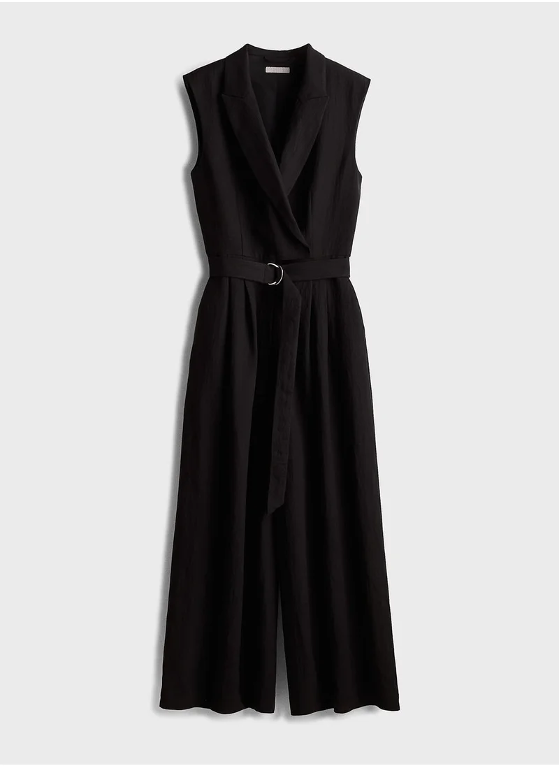 H&M Belted Wide Leg Jumpsuit