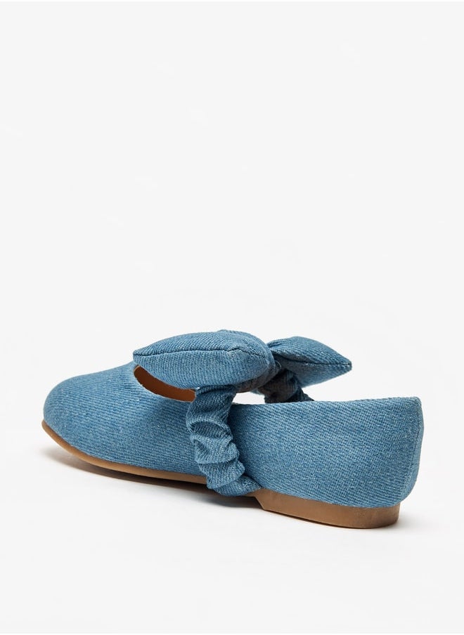 JUNIORS Girls Bow Accent Slip-On Ballerina Shoes  - Image 2