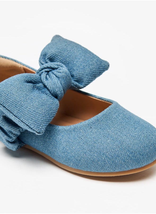 JUNIORS Girls Bow Accent Slip-On Ballerina Shoes  - Image 5