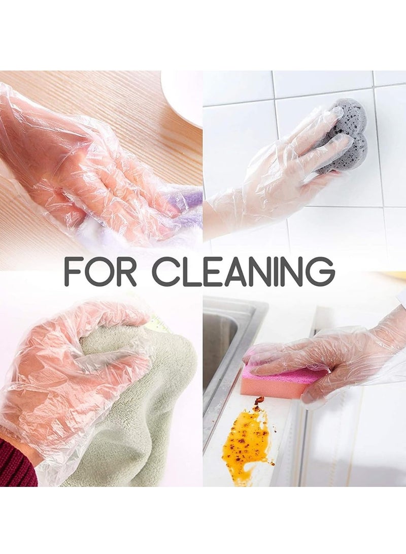 Hoasis 500 Pack Disposable Gloves, Clear Polythene, Latex and Powder Free, Cleaning Gloves for Kitchen, Ideal as Catering, DIY and Hair Dye Gloves - Image 3