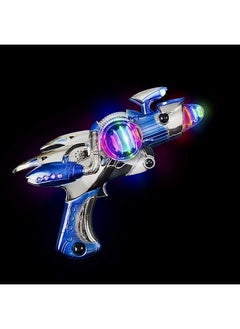 ArtCreativity Red & Blue Super Spinning Space Toy Gun Set With Flashing Lights & Sound Effects Pack Of 2 Great Gift Idea For Boys & Girls Batteries Included  - Image 4