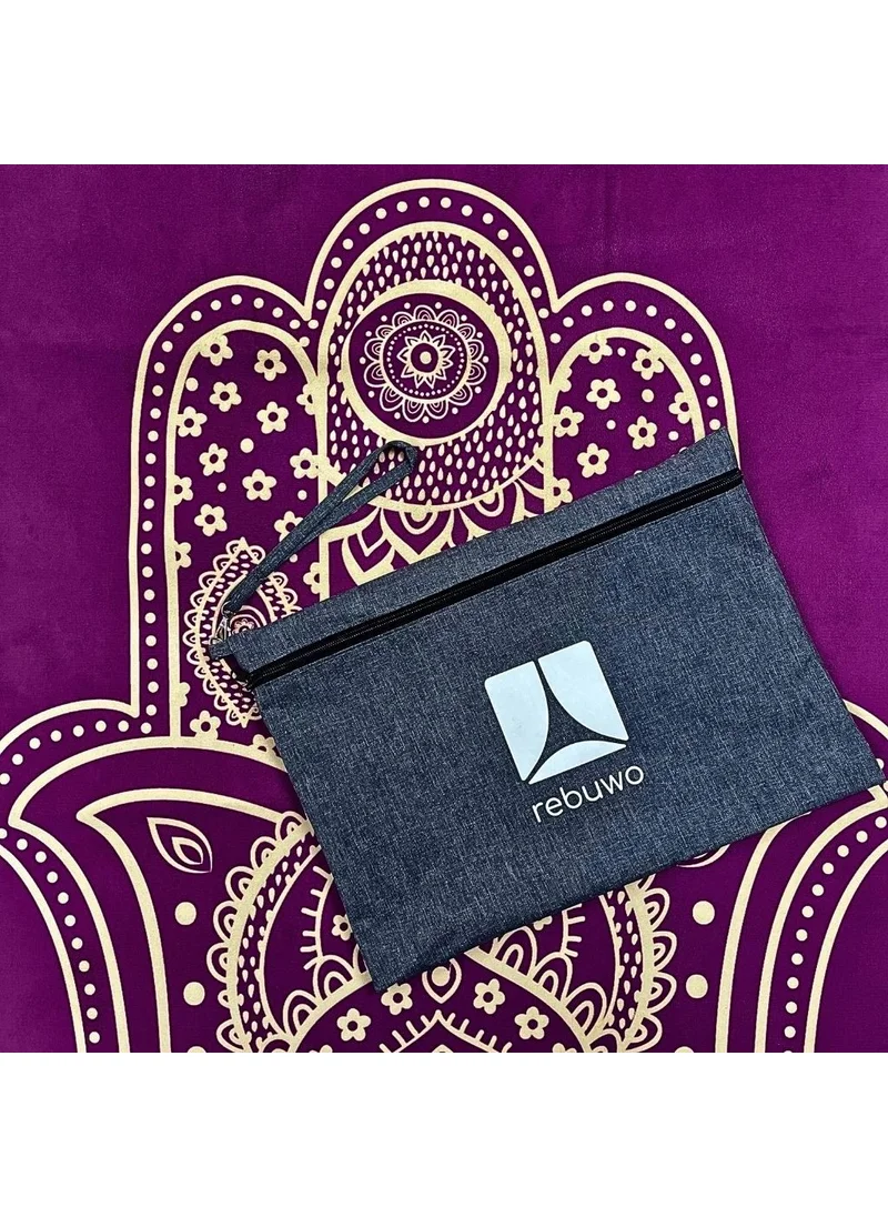 Rebuwo Travel Yoga Mat Foldable Natural Rubber Mat 1mm
