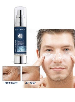 Men's Face Cream, 6 in 1 Men's Face Moisturizer, Men's Eye Bag Treatment & Face Lotion, Mens Anti-Aging Anti-Wrinkle & Firming Cream, Remove Dark Spots, Fine Lines, Crow's Feet - 50ML