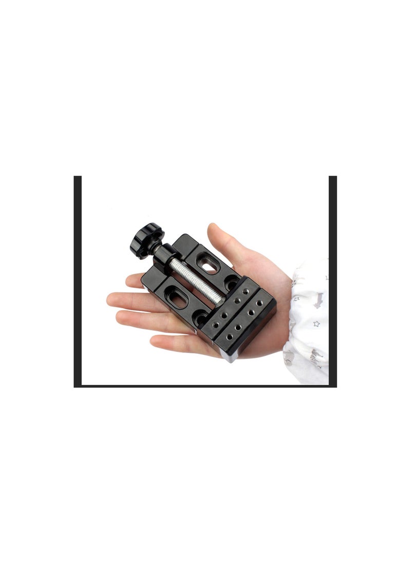 SYOSI Universal Mini Drill Press Vise Clamp, Flat Tabletop Clamp Drill Press Vise Tools, 57mm for Model Resin Jewelry Walnut Amber Beeswax Nut, Watch Repairing, DIY Sculpture Craft Carving Bed Tool  - Image 5