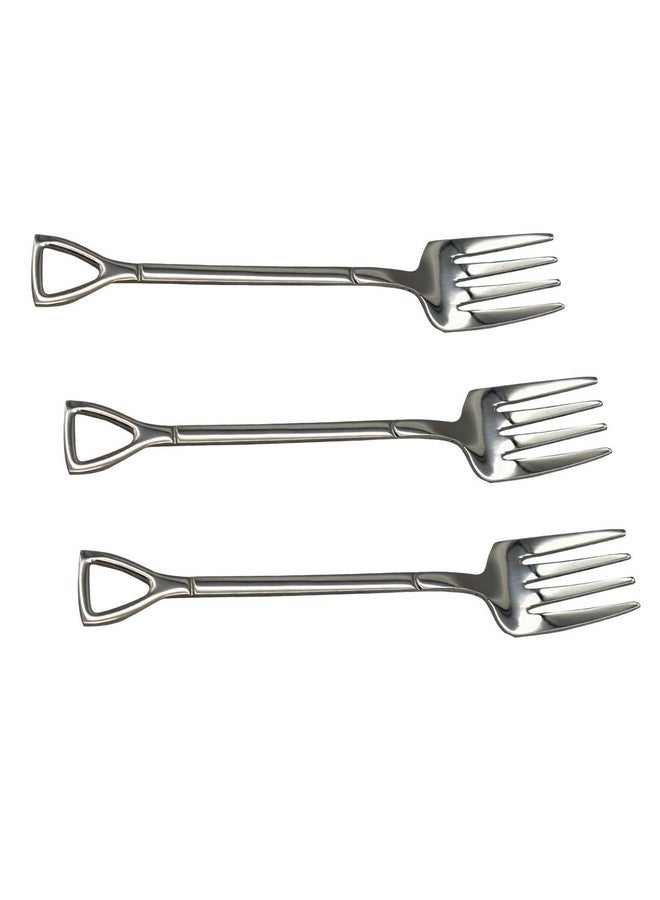Maydahui Maydahui 6PCS Shovel Shape Spoon and Fork 4.7 inch 18/10（304 ）Stainless Steel Coffee Sugar Mini Ice Cream Spork Fruit Forks for Home Party Bistro Cocktail Tasting Appetizer  - Image 3