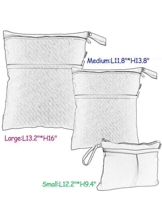 داميرو حقيبة دامرو 3 قطع للتنظيف الجاف والحفاضات القماشية وملابس السباحة والملابس، مثالية للسفر والتمارين الرياضية ودور الحضانة، واسعة ومقاومة للماء (زهور أرجوانية) - Image 4