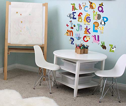 DesignStickers ABC Wall Decals - Alphabet Educational Animal Stickers - Classroom Decor - Playroom Decals for Wall - Animal Letters to Stick Kindergarden - Bedroom Stickers Kids ABC Lettering - [Gift Included]! - Image 3