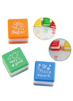 KASTWAVE Self-Inking Stamps, DIY Cartoon Reward Stamps Praise Stickers Teacher Motivational Comments Stamp Set (6 Pieces)  - Image 2