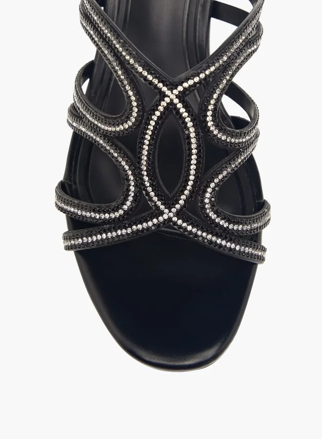 Celeste Women's Embellished Slip-On Sandals with Block Heels