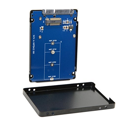 JSER B+M Key Socket 2 M.2 NGFF (SATA) SSD to 2.5 SATA Adapter Card Adapter with Black Metal Case - Image 5