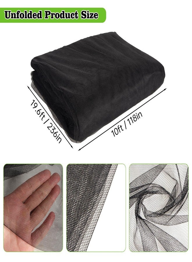 RGQSUN Mosquito Netting 20x10Ft Garden Mesh Netting, Fly Bird Net Barrier Hunting Blind Plant Protecting Net, 3x16m Black, SY-05D6 - Image 2