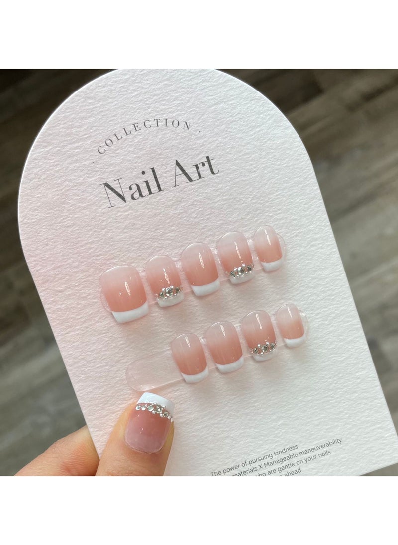 Binzo Beauty - Binzo Beauty Handmade French Press On Nails, 10pcs,Nails Art , Acrylic Nails, False Nails - Image 1